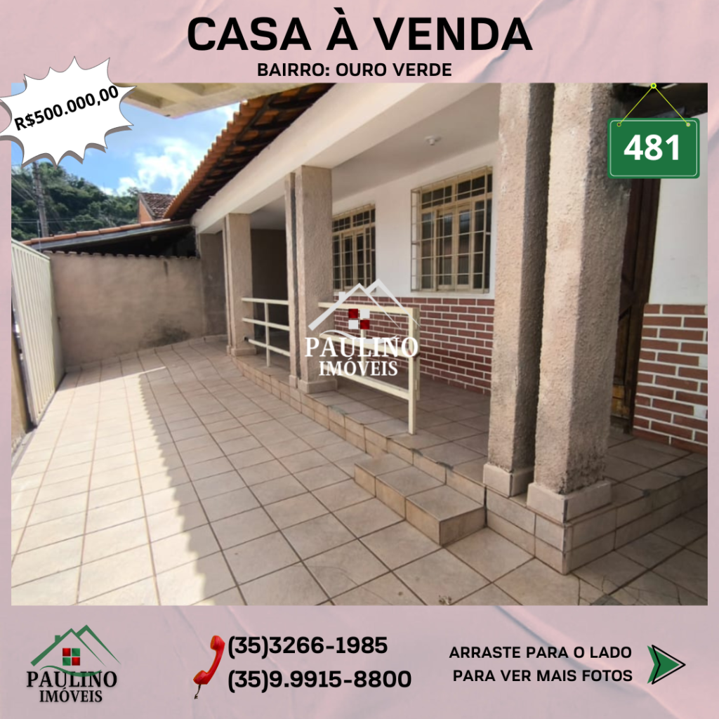 CASA À VENDA/ OURO VERDE CASA À VENDA/ OURO VERDE